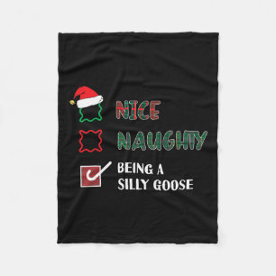 Naughty Nice ist ein Albernes Goose Funny Trendy C Fleecedecke