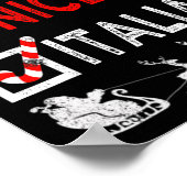 Naughty Nice Italian Christmas Pajamas Funny Santa Poster (Ecke)