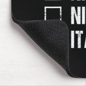 Naughty Nice Italian Shirt Italy Santa Hat Christm Mousepad (Ecke)