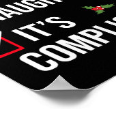 Naughty Nice Its Complicated Funny Christmas T Shi Poster (Ecke)
