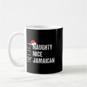Naughty Nice Jamaican Shirt Santa Hat Christmas Gi Kaffeetasse (Links)