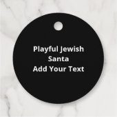 Naughty Nice Jewish Santa Christmas Geschenkanhänger (Rückseite)
