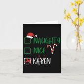 Naughty Nice Karen Weihnachtslustige Weihnachtslis Karte (Gelbe Blume)