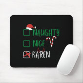 Naughty Nice Karen Weihnachtslustige Weihnachtslis Mousepad (Mit Mouse)
