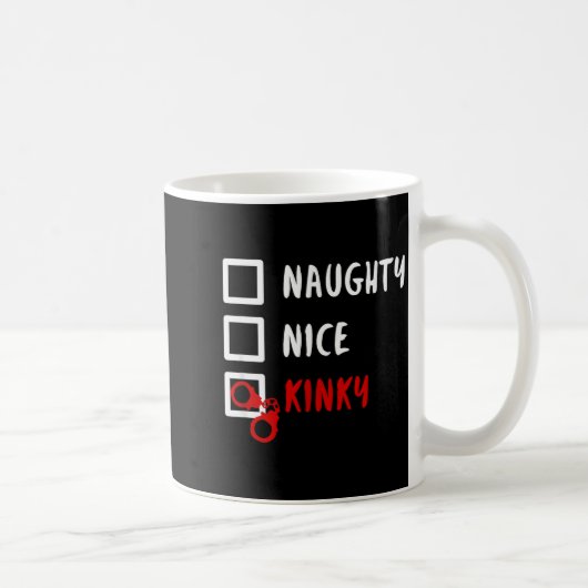 Naughty Nice Kinky Christmas List Santa Hanuffs Gi Kaffeetasse