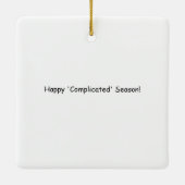 Naughty Nice komplizierte Weihnachtselfen lustig Keramikornament (Rückseite)