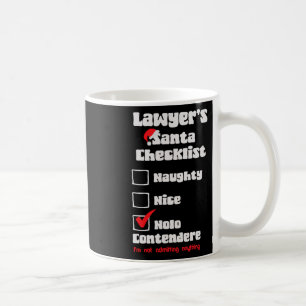 Naughty Nice Lawyer Christmas Checkliste Ugly Swea Kaffeetasse