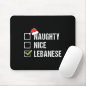 Naughty Nice Libanon Weihnachtsgeschenk Mousepad (Mit Mouse)