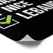 Naughty Nice Libanon Weihnachtsgeschenk Poster (Ecke)