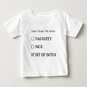Naughty Nice List Funny Niedliches Weihnachtsbaby Baby T-shirt (Vorderseite)