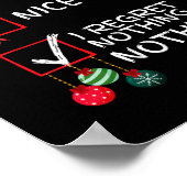 Naughty Nice List I bereut nichts Weihnachten Männ Poster (Ecke)
