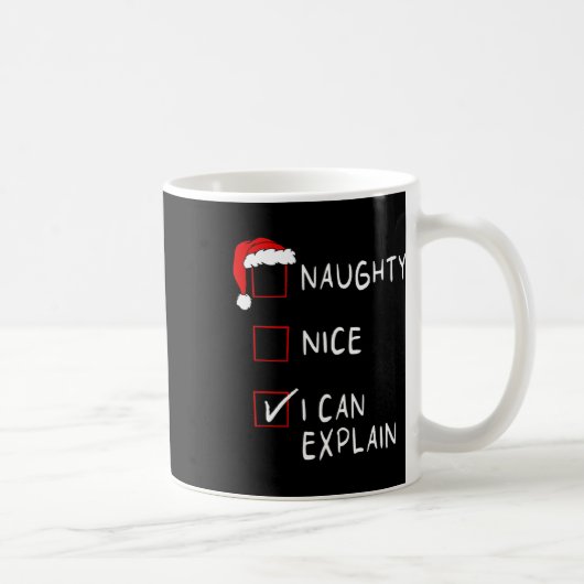 Naughty Nice List kann ich erklären Weihnachten Mä Kaffeetasse (Rechts)