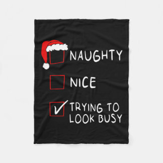 Naughty Nice List versuchen, beschäftigt Xmas Männ Fleecedecke
