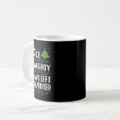 Naughty Nice List wurde Links unbeaufsichtigt Männ Kaffeetasse (Vorderseite Links)