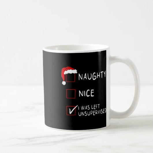 Naughty Nice List wurde Links unbeaufsichtigt Männ Kaffeetasse (Rechts)