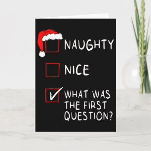 Naughty Nice Liste Was war die Frage Männer Frauen Karte