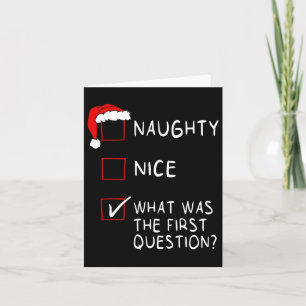 Naughty Nice Liste Was war die Frage Männer Frauen Karte