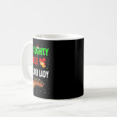 Naughty Nice Lunch Lady Funny Christmas Kaffeetasse (Vorderseite Links)