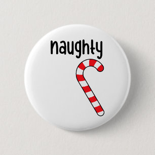 Naughty Nice Matching Paares Weihnachten Pajamas Button