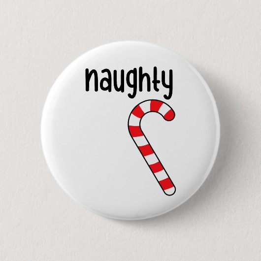 Naughty Nice Matching Paares Weihnachten Pajamas Button (Vorderseite)