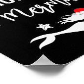 Naughty Nice Mermaid Funny Mermaid Weihnachten Poster (Ecke)