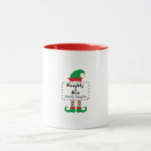 Naughty Nice Mostly Naughty Elf Funny Xmas Mug Tasse (Zentrum)