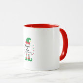 Naughty Nice Mostly Naughty Elf Funny Xmas Mug Tasse (VorderseiteRechts)