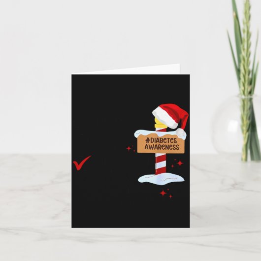 Naughty Nice My Blood Sugar Was Low Diabetes Aware Karte (Vorderseite)