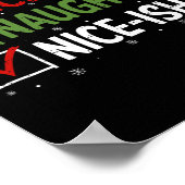 Naughty Nice Nice Nice Nice Christmas Pajamas Sant Poster (Ecke)