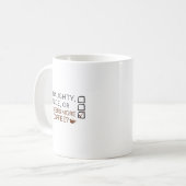 Naughty, Nice oder braucht mehr Kaffee? Funny Holi Kaffeetasse (Vorderseite Links)