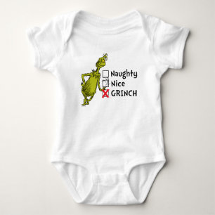 Naughty, Nice oder Grinch Zitat Baby Strampler
