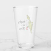 Naughty, Nice oder Grinch Zitat Glas (Rückseite)