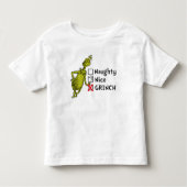 Naughty, Nice oder Grinch Zitat Kleinkind T-shirt (Vorderseite)
