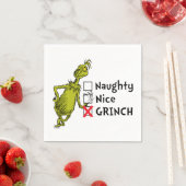 Naughty, Nice oder Grinch Zitat Serviette (Beispiel)