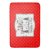 Naughty & Nice Old English Sheepdogs (Gray 1) Badematte (Vorderseite Vertikal)