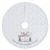 Naughty & Nice Old English Sheepdogs (Gray 1) Fleece Weihnachtsbaumdecke (Vorderseite)