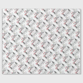 Naughty & Nice Old English Sheepdogs (Gray 1) Geschenkpapier (Flach)