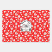 Naughty & Nice Old English Sheepdogs (Gray 1) Geschenkpapier Set (Vorderseite)