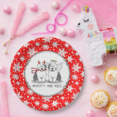 Naughty & Nice Old English Sheepdogs (Gray 1) Pappteller (Party)