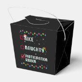 Naughty Nice Participation Ribbon Medaille Funny Geschenkschachtel (Rückseite)