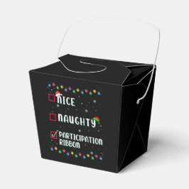 Naughty Nice Participation Ribbon Medaille Funny Geschenkschachtel