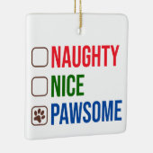 Naughty Nice Pawsome Weihnachtsschmuck (Rechts)