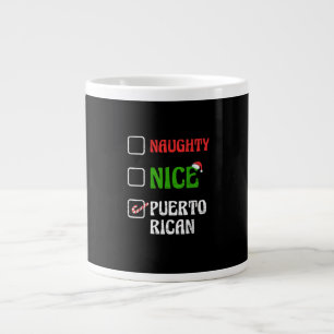 Naughty Nice Puertorican Santa Holiday Süß  Jumbo-Tasse