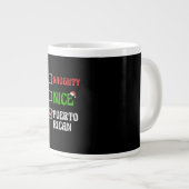 Naughty Nice Puertorican Santa Holiday Sweet  Jumbo-Tasse (Vorderseite Rechts)