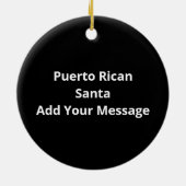 Naughty Nice Puertorican Santa Holiday Sweet Keramik Ornament (Hinten)