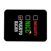 Naughty Nice Puertorican Santa Holiday Sweet Magnet (Horizontal)