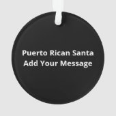 Naughty Nice Puertorican Santa Holiday Sweet Ornament (Rückseite)