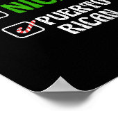 Naughty Nice Puertorican Santa Holiday Sweet  Poster (Ecke)