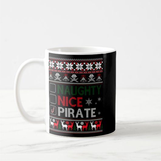 Naughty Nice Rate Funny Christmas Checklist Ugly Kaffeetasse (Links)