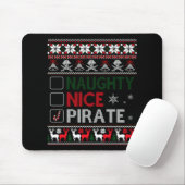 Naughty Nice Rate Funny Christmas Checklist Ugly T Mousepad (Mit Mouse)